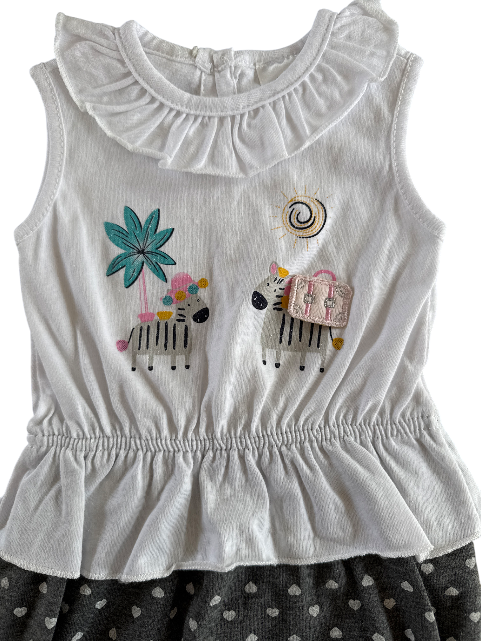 Grey Zebra, Romper