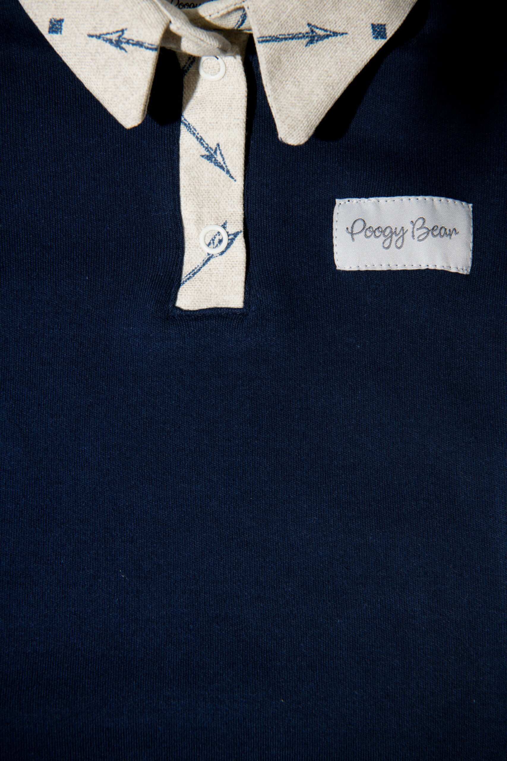 Fresh Summer Vest With Collar, Navy White Arrows | Poogy Bear Infant Wear